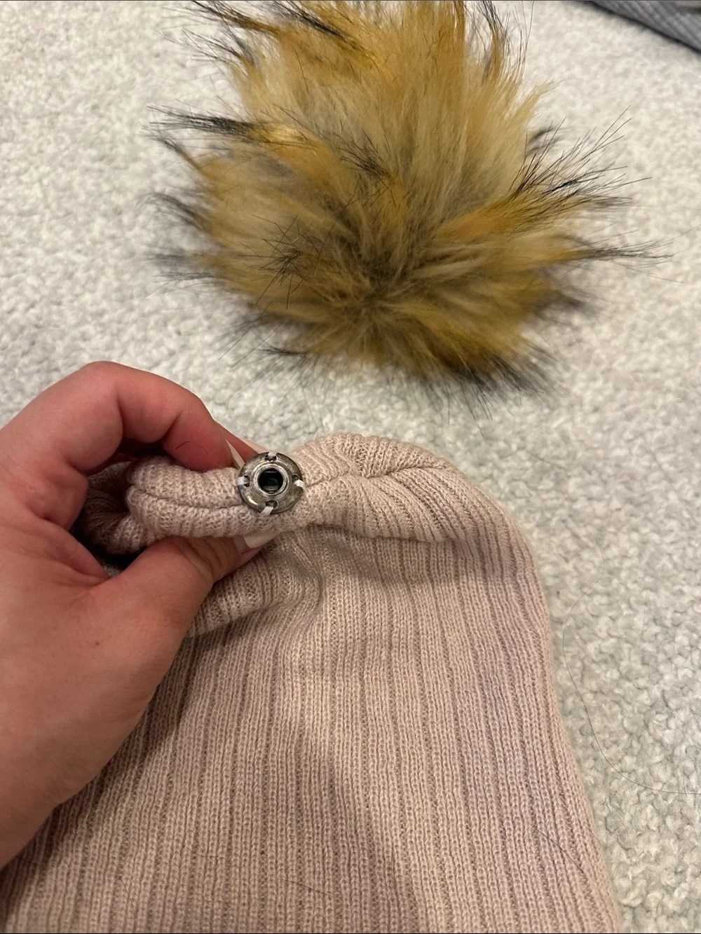 Baby knit Pom Pom hat